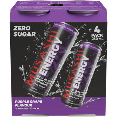 Musashi Energy Cans 4 x 250ml